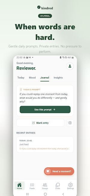Kindred: Mental Health & Mood Screenshot 3