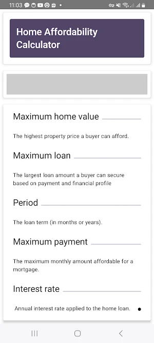 Home Affordability Calculator Screenshot 2
