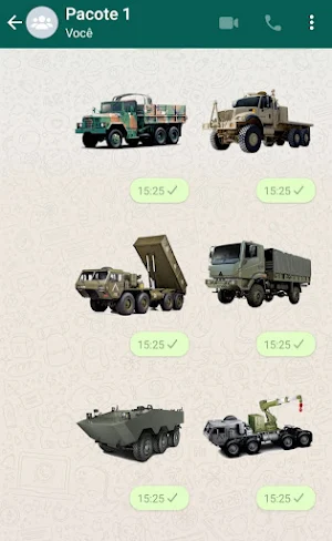 Figurinhas de Caminhões Militares - WAStickerApps Screenshot 3