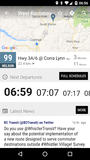 West Kootenay Transit System Bus - MonTransit Screenshot 1