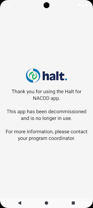 Halt for NACDD Screenshot 0