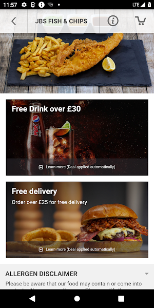 JBs Fish & Chips Screenshot 2