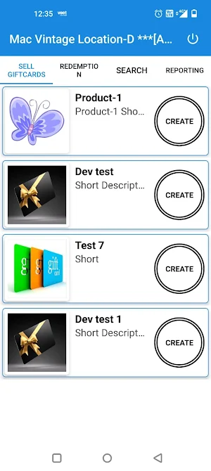 The Order2Go EGiftcards Screenshot 1