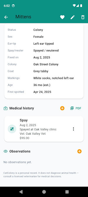 CatColony: Cat & TNR Tracker Screenshot 2