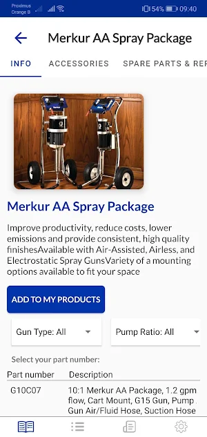 Graco Finishing Equipment Screenshot 1