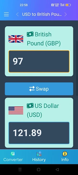 USD to British Pound - Conver Screenshot 2