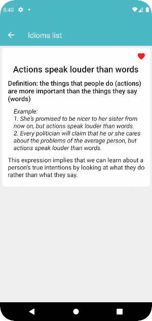 English Idioms Screenshot 2