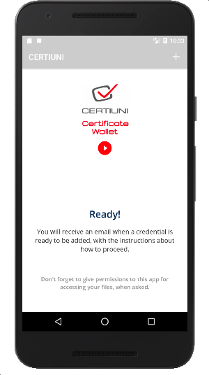 CERTIUNI Certificate Wallet Screenshot 0
