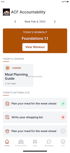 ACF Accountability Screenshot 0