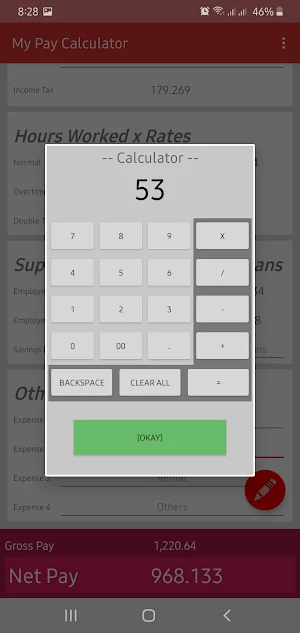 My Pay Calculator Screenshot 1