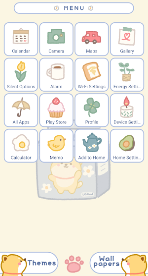 Adorable Milk Theme +HOME Screenshot 1
