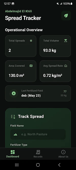 Fertilizer Spread Tracker Screenshot 0