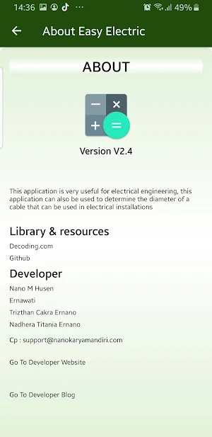 Easy Electric Calculator Screenshot 1