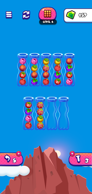 Sort Puzzle - Color Fruit Sort Screenshot 1