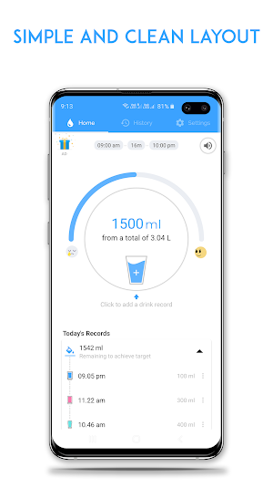 Hydrate.me - Water Drink Reminder & Water Tracker Screenshot 0