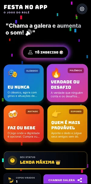 Eu Nunca e Desafios: Festa+ Screenshot 0