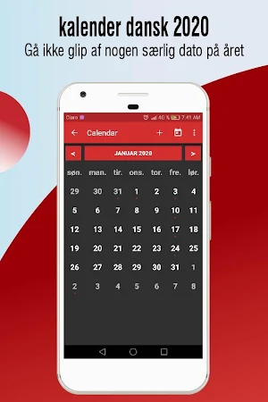 kalender dansk 2020, kalender med helligdage Screenshot 2