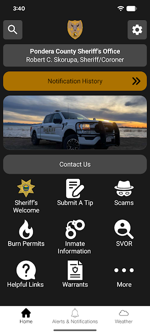 Pondera CO Sheriff's Office MT Screenshot 0