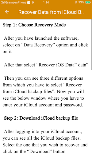 iOS Data Recovery User Guide Screenshot 2