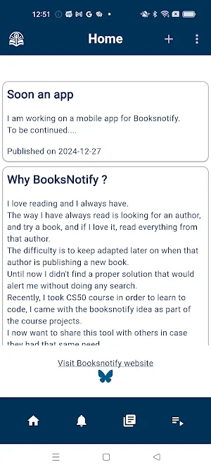 Booksnotify Screenshot 1