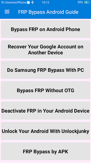 FRP Bypass Android Guide Screenshot 0