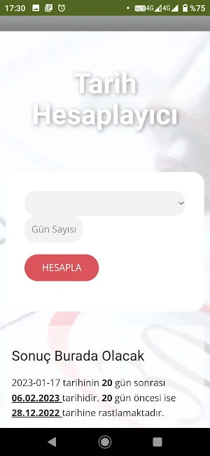 Tarih Hesaplayıcı Screenshot 0