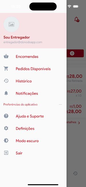 Sabor Social - Entregador Screenshot 2