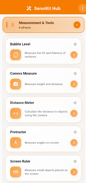 SensiKit: Smart Tools & Sensor Screenshot 1