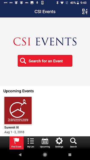 CSI Events Screenshot 0