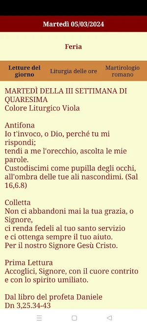 Calendario liturgico Screenshot 3