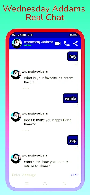 Wednesday Addams Fake Call Screenshot 3