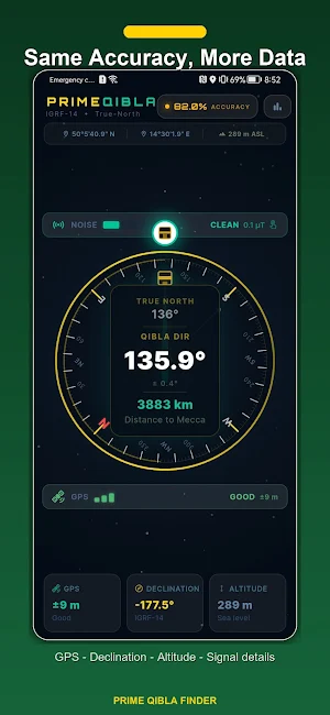 Prime Qibla Finder Screenshot 2