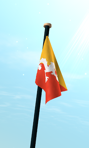 Bhutan Flag 3D Live Wallpaper Screenshot 2