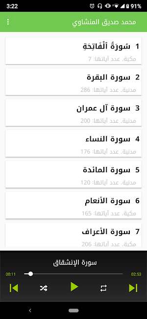 القرآن الكريم كامل بدون نت محمد صديق المنشاوي Screenshot 2