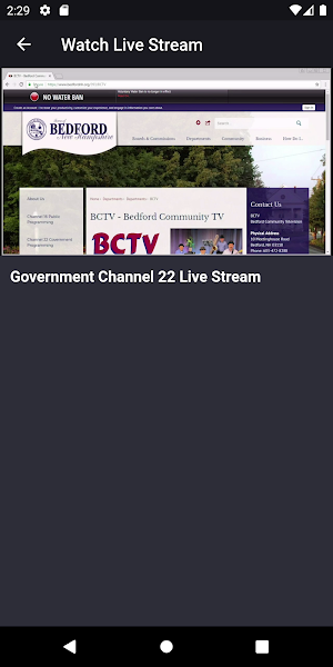 Bedford Community Television Screenshot 1
