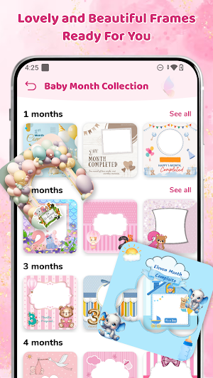 Baby Month Photo Frame Editor Screenshot 1