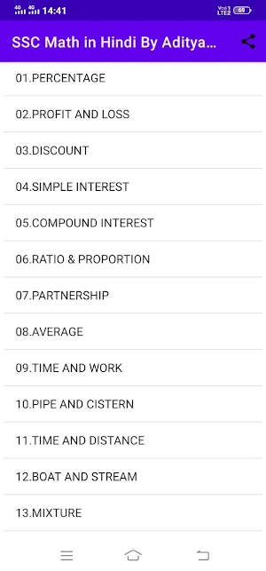 SSC Math in Hindi By Aditya screenshot 1