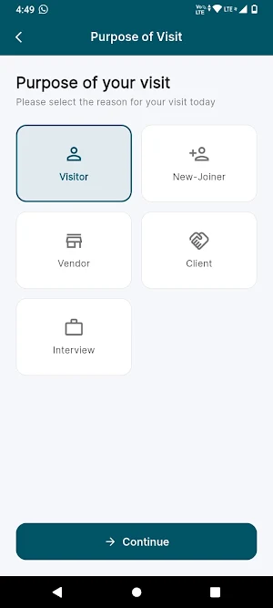 Kelsa Visitor Management Screenshot 1