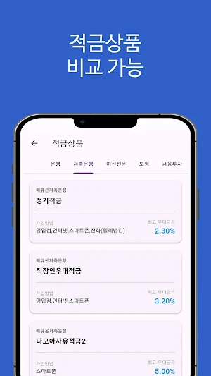 예적금 금리비교(정기예금, 정기적금 은행 금리비교) Screenshot 3