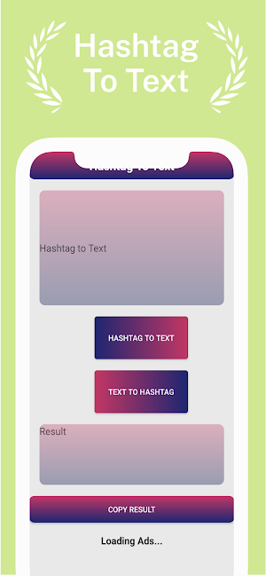 Dev Hashtag to text Screenshot 2