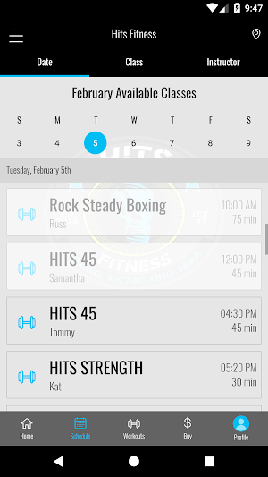 Hits Fitness Screenshot 2