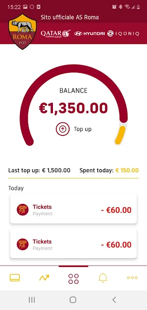 ASROMA Prepaid Card Screenshot 2