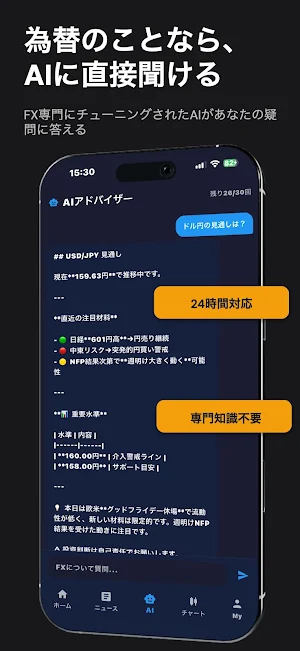 FX AI ラボ｜AI分析・チャット・デモトレード Screenshot 3