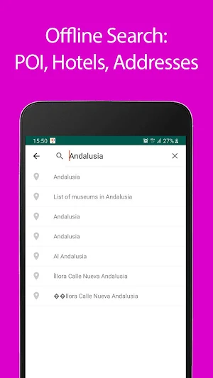 Andalusia Offline Map and Travel Guide Screenshot 2