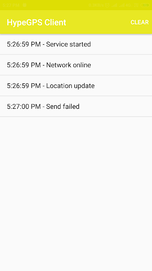 HypeGPS Client Screenshot 2