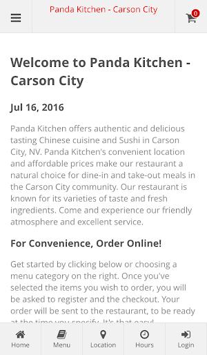 Panda Kitchen - Carson City Screenshot 0