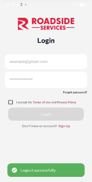 Roadside Services Customer Screenshot 0