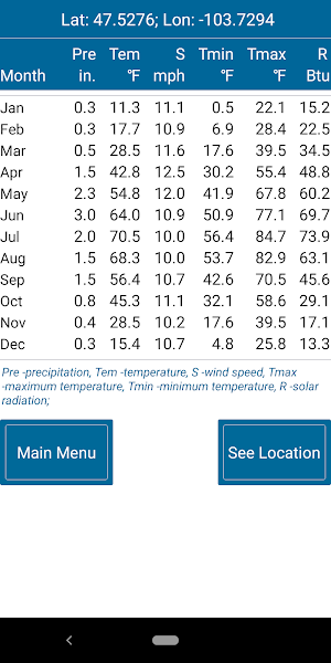 Earth Climate Data Finder Screenshot 3