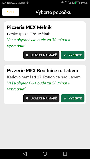 Pizzerie MEX Mělník a Roudnice Screenshot 1