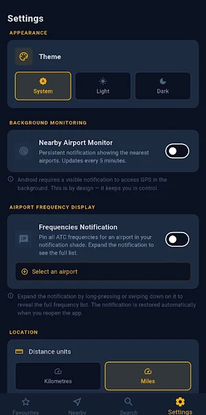 ATC Frequencies Screenshot 1